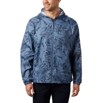 Columbia Flash Forward Printed Windbreaker, Chamarras Azules Para Hombre | 017365-VEQ